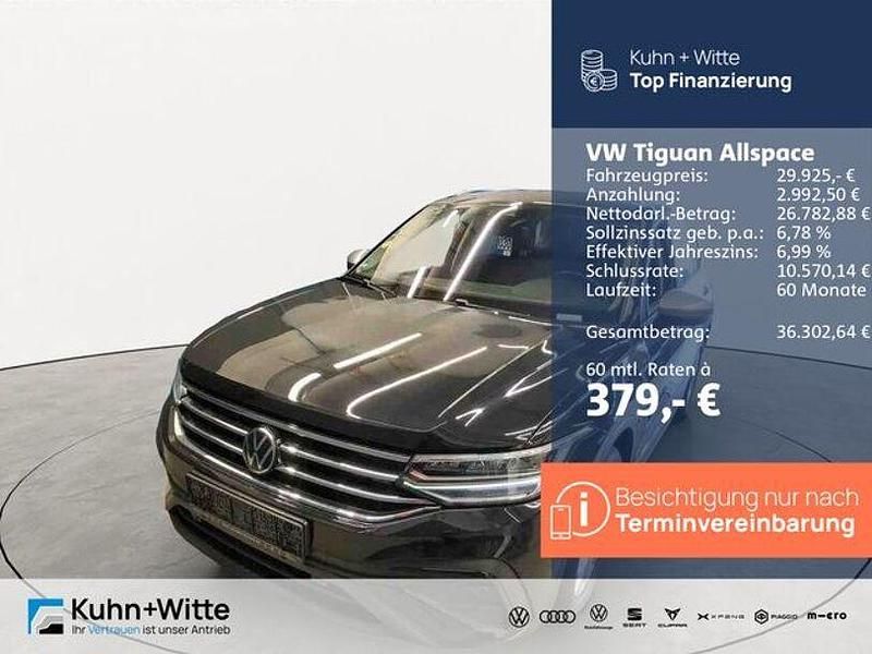 Schwarz Gebraucht 2022 VW Tiguan Allspace Life SUV | 29.925 € (Fairer Preis) - Bild 1/3