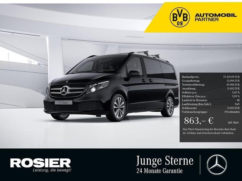 Schwarz / obsidianschwarz Gebraucht 2023 Mercedes V220 Edition Van / Kleinbus | 57.460 € (Teuer) - Bild 1/4