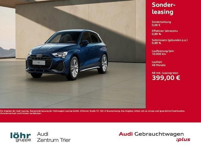 Ascariblau metallic Gebraucht 2025 Audi A3 Sportback e-tron S-Line Kleinwagen | 41.980 € (Etwas zu teuer) - Bild 1/3