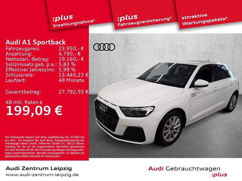Cortinaweiß Gebraucht 2024 Audi A1 Sportback Advanced Plus Kleinwagen | 23.950 € (Guter Preis) - Bild 1/3