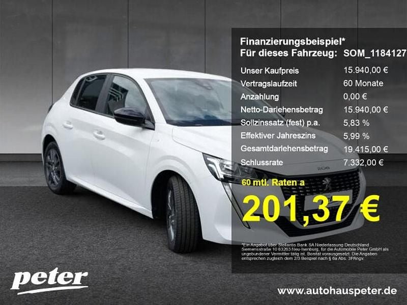 Weiss Gebraucht 2023 Peugeot 208 Active Kleinwagen | 15.940 € (Superpreis) - Bild 1/4