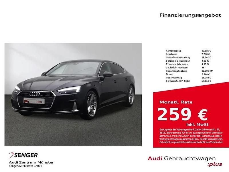 Schwarz Gebraucht 2022 Audi A5 Sportback Advanced | 30.880 € (Fairer Preis) - Bild 1/1