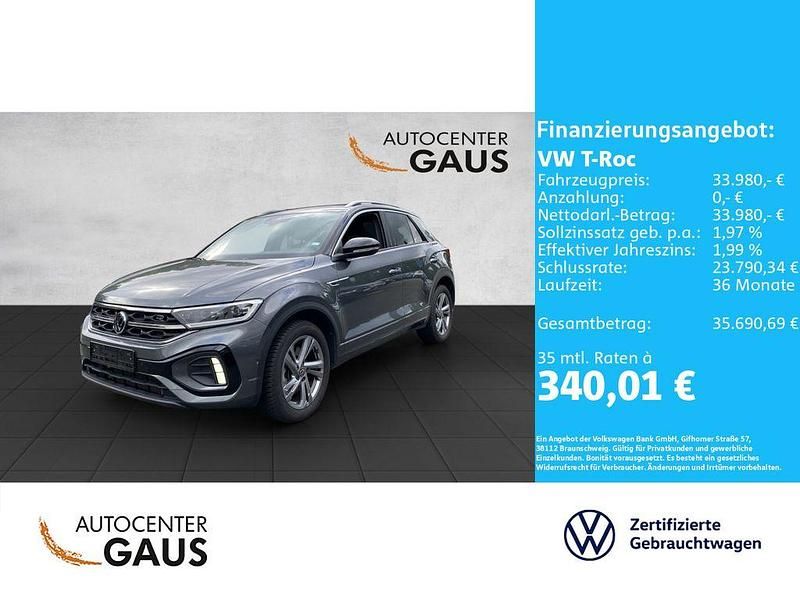 Grau Gebraucht 2025 VW T-Roc R-line SUV | 33.980 € (Fairer Preis) - Bild 1/3