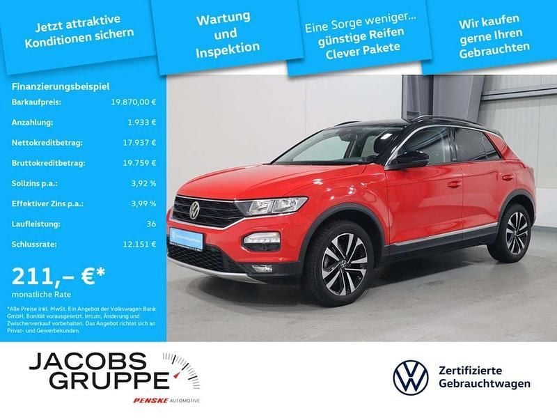 Rot Gebraucht 2021 VW T-Roc United SUV | 19.870 € (Fairer Preis) - Bild 1/3
