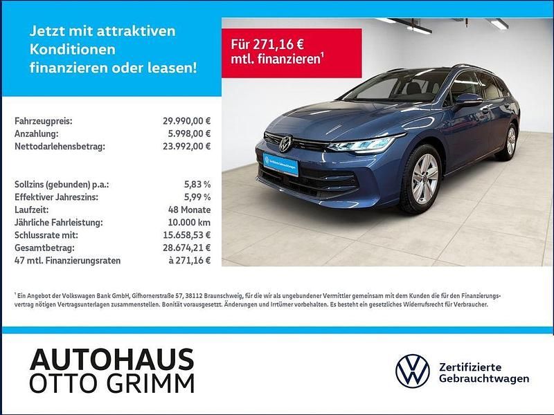 Gebraucht VW Golf VIII Life 150 PS (110 kW) 2024 Anemonenblau metallic (metallic) Kombi