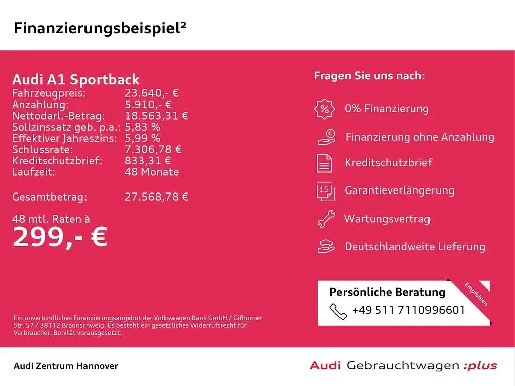 Gebraucht Audi A1 Sportback Advanced Plus 116 PS (85 kW) 2025 Mythosschwarz metallic Kleinwagen