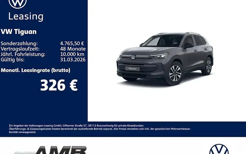Nowe VW Tiguan 131 KM (96 kW) 2025 Szary SUV