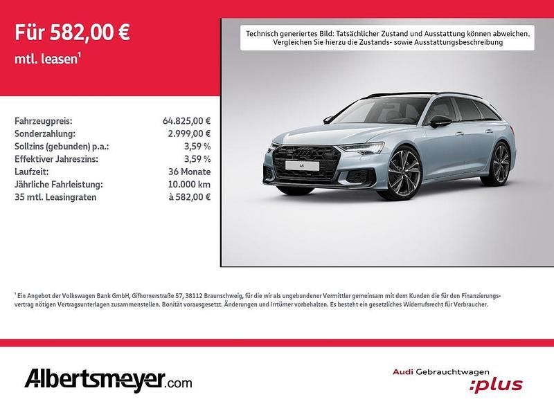 Pfeilgrau perleffekt brillantschwarz Gebraucht 2025 Audi A6 S-Line Kombi | 64.825 € (Superpreis) - Bild 1/4