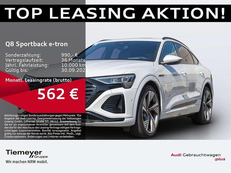 Gletscherweiß metallic Gebraucht 2024 Audi Q8 e-tron S-Line SUV | 65.980 € (Fairer Preis) - Bild 1/4