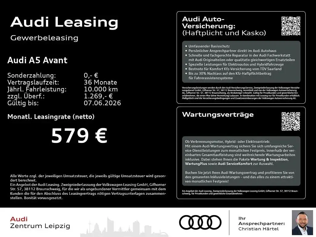 Nouvelle Audi A5 Edition .1 367 ch (269 kW) 2025 Noir Break
