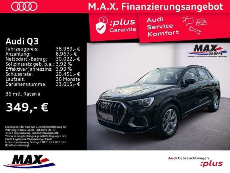 Mythosschwarz metallic Gebraucht 2024 Audi Q3 Advanced SUV | 38.989 € (Guter Preis) - Bild 1/3