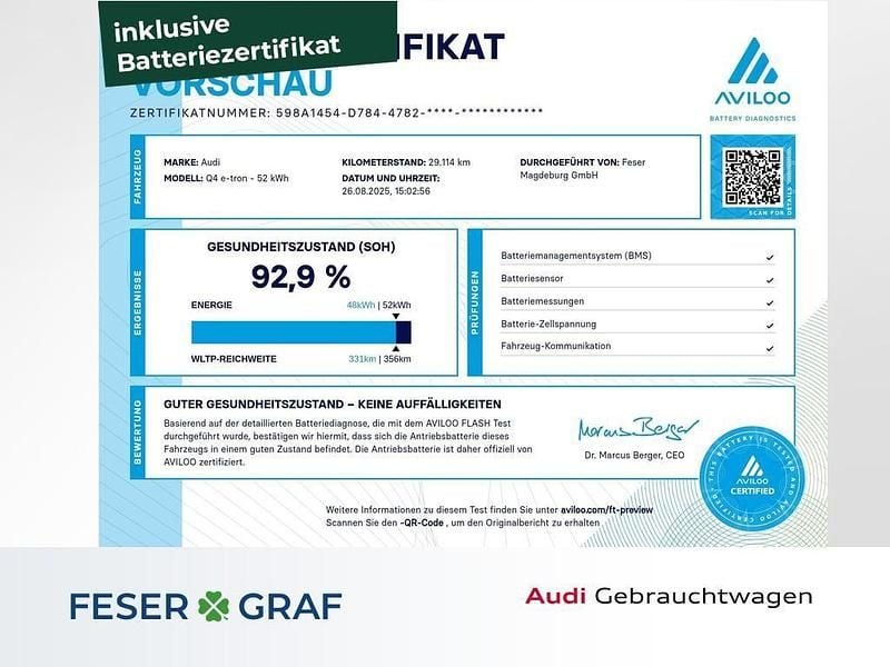 Kieselgrau Gebraucht 2023 Audi Q4 e-tron Advanced SUV | 27.990 € (Fairer Preis) - Bild 1/4