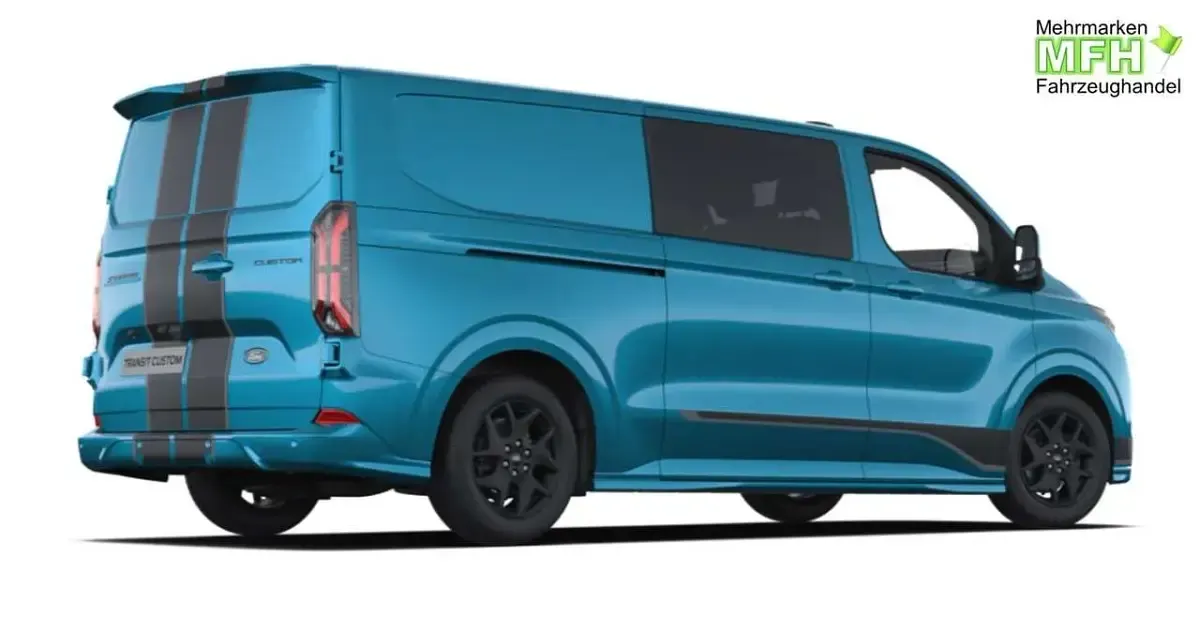 Neu Ford E-Transit Sport 160 kW (218 PS) 2026 Digital aqua blue metallic Van