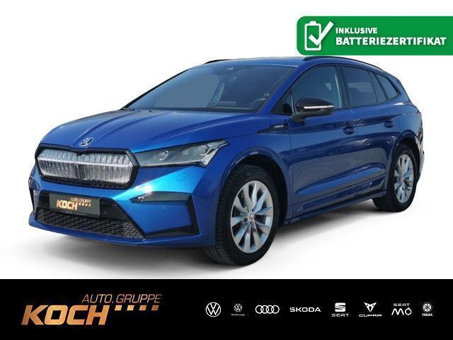 Blau Gebraucht 2023 Skoda Enyaq iV SportLine SUV | 42.995 € - Bild 1/4