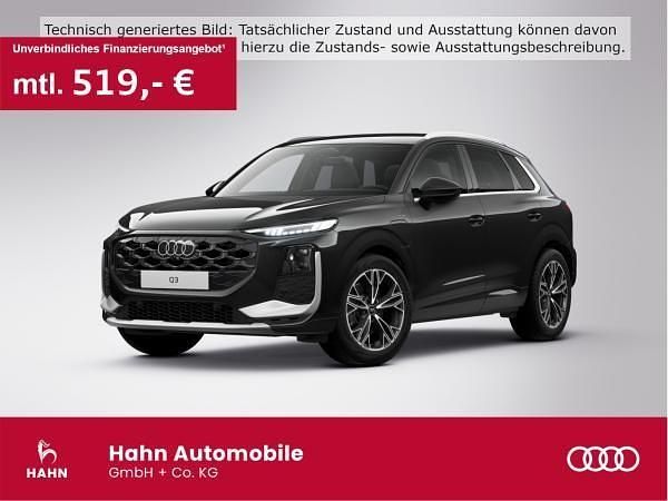 Schwarz (mythosschwarz metallic) Gebraucht 2025 Audi Q3 Comfort SUV | 55.791 € - Bild 1/3