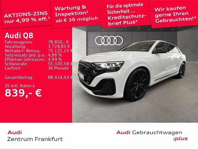 Gletscherweiß metallic/gletsch Gebraucht 2024 Audi Q8 S-Line SUV | 78.850 € (Fairer Preis) - Bild 1/3