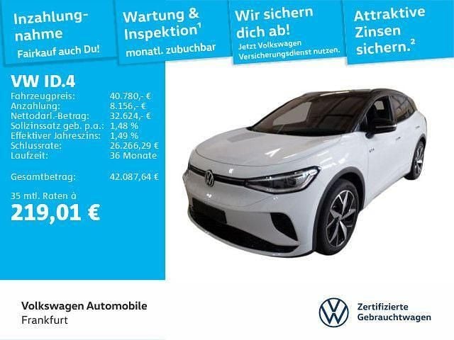Gletscherweiß metallic Gebraucht 2025 VW ID.4 GTX SUV | 40.780 € (Superpreis) - Bild 1/4