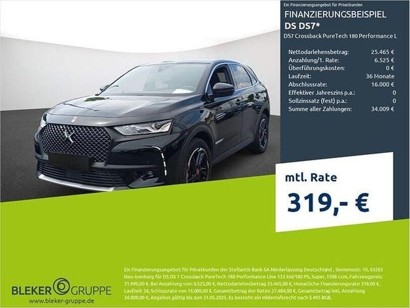 Perlaneraschwarz Gebraucht 2023 DS Automobiles DS7 Crossback Performance SUV | 29.780 € (Superpreis) - Bild 1/3