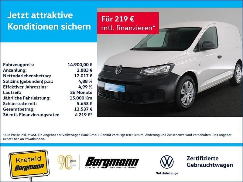 Candyweiß Gebraucht 2021 VW Caddy Van / Kleinbus | 14.900 € (Superpreis) - Bild 1/3
