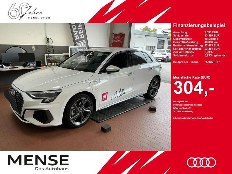 Ibisweiß Gebraucht 2022 Audi A3 Sportback e-tron S-Line Limousine | 25.945 € (Guter Preis) - Bild 1/4