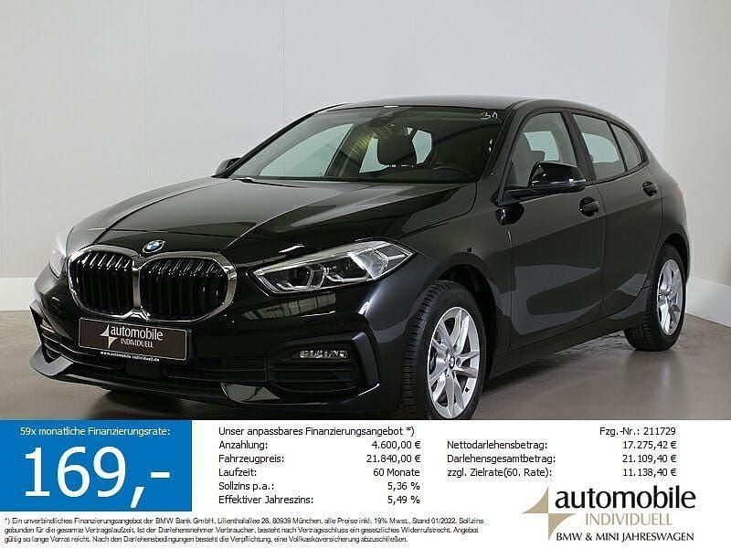 Gebraucht BMW 118 Advantage 136 PS (100 kW) 2021 Saphirschwarz (metallic) Kleinwagen