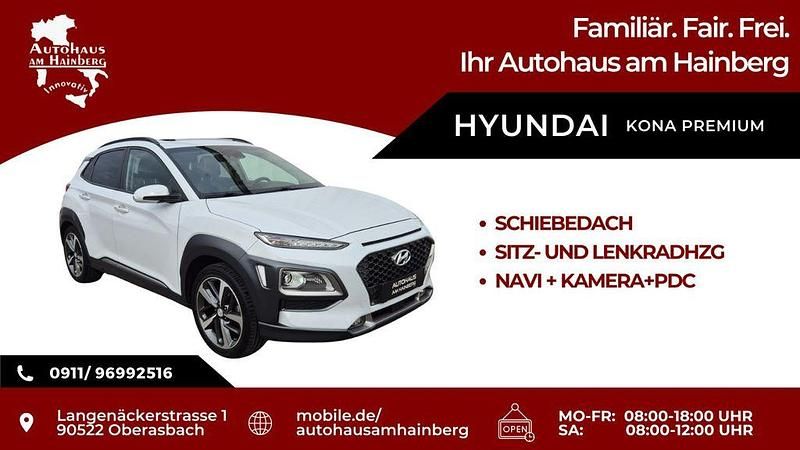 Weiß Gebraucht 2018 Hyundai Kona Premium SUV | 16.990 € (Teuer) - Bild 1/4