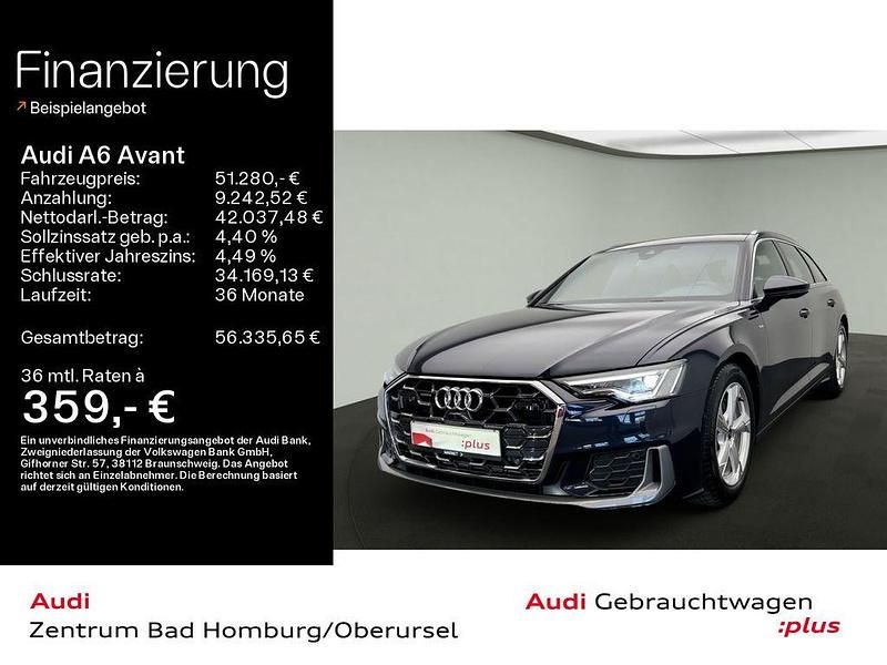 Firmamentblau metallic Gebraucht 2024 Audi A6 S-Line Kombi | 51.280 € (Fairer Preis) - Bild 1/4