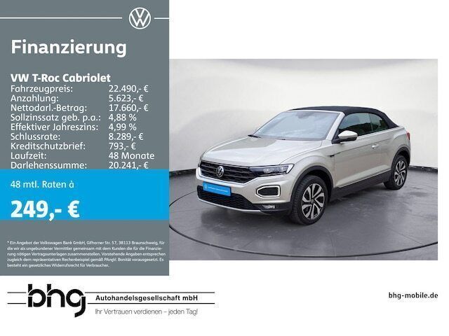 Silber Gebraucht 2022 VW T-Roc Active SUV | 22.490 € (Teuer) - Bild 1/4