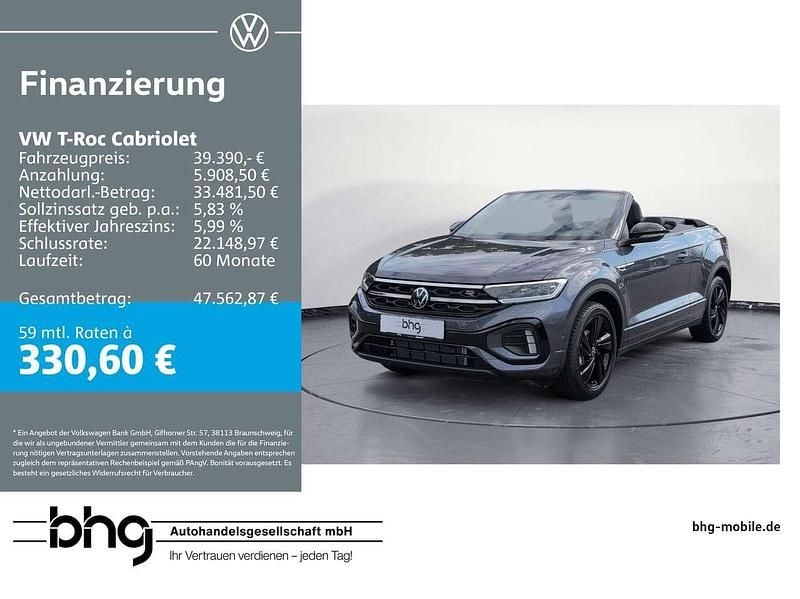 Grau Neu 2025 VW T-Roc Cabriolet R-line Cabrio | 39.390 € (Superpreis) - Bild 1/4