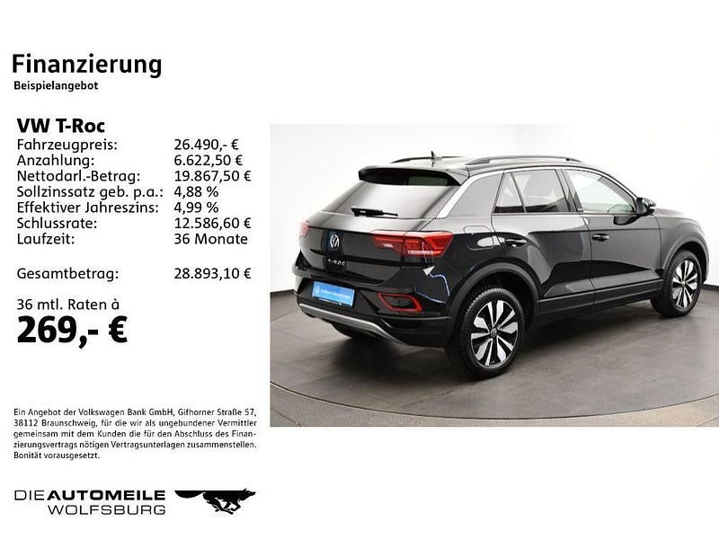 Gebraucht VW T-Roc Move 150 PS (110 kW) 2023 Deep black perleffekt SUV