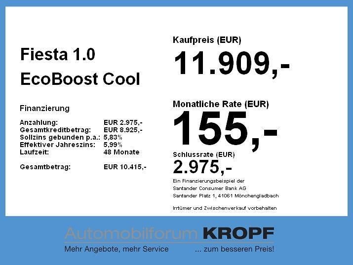 Weiß Gebraucht 2018 Ford Fiesta Cool & Connect Kleinwagen | 11.909 € (Fairer Preis) - Bild 1/1