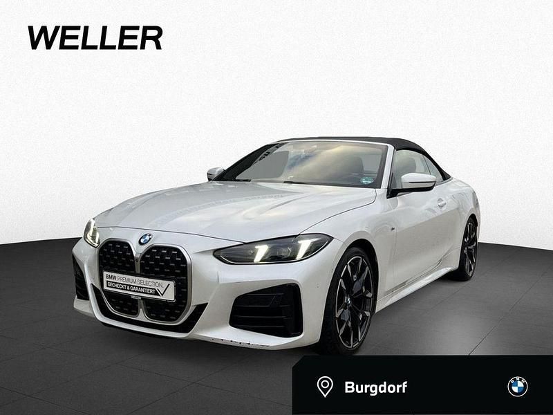 Mineralweiß (weiß) Gebraucht 2025 BMW 420 M Sport Cabrio | 48.390 € (Fairer Preis) - Bild 1/4