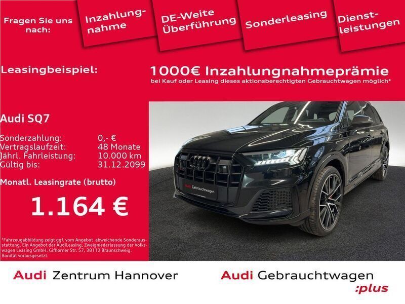 Mythosschwarz metallic Gebraucht 2022 Audi SQ7 Ambiente SUV | 74.450 € (Etwas zu teuer) - Bild 1/4