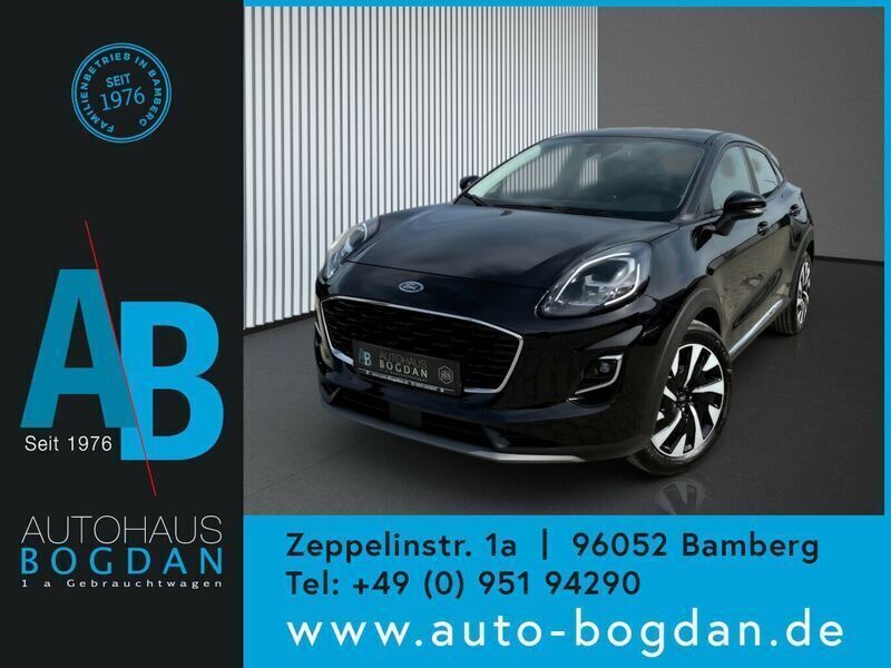 Obsidianschwarz (metallic) Gebraucht 2023 Ford Puma Titanium SUV | 21.980 € (Guter Preis) - Bild 1/4