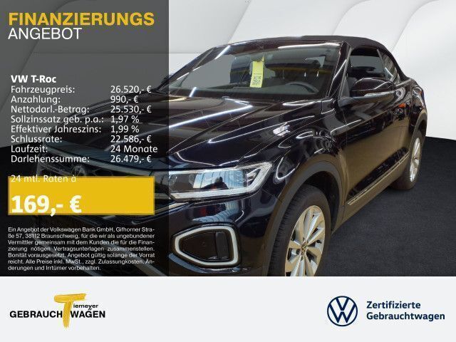 Deep black perleffekt Gebraucht 2024 VW T-Roc Cabriolet Style Cabrio | 26.520 € (Guter Preis) - Bild 1/1