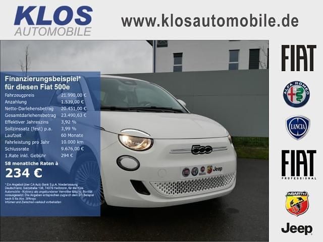 Arktis weiss Gebraucht 2022 Fiat 500e Icon Kleinwagen | 23.490 € - Bild 1/4