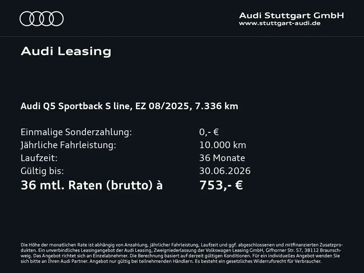 Gebraucht Audi Q5 Business 367 PS (269 kW) 2025 Mythosschwarz metallic SUV
