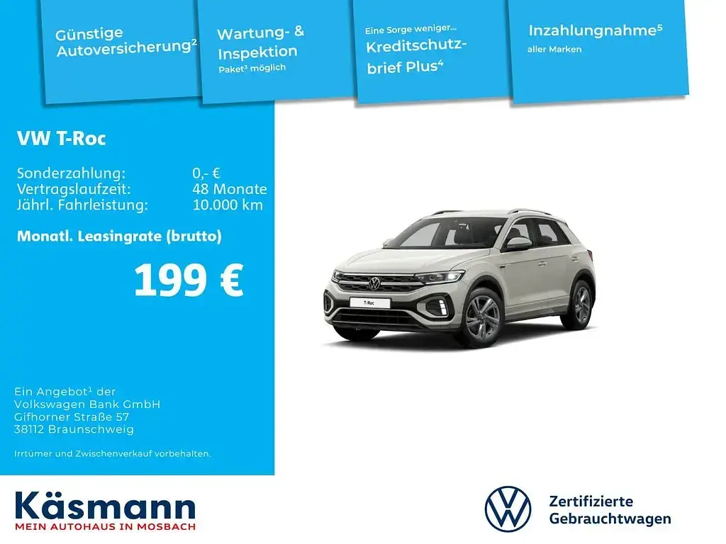 Gebraucht VW T-Roc R-line 110 PS (80 kW) 2024 Grau SUV