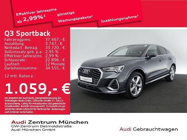 Daytonagrau perleffekt Gebraucht 2021 Audi Q3 Sportback Ambiente SUV | 37.467 € (Fairer Preis) - Bild 1/2
