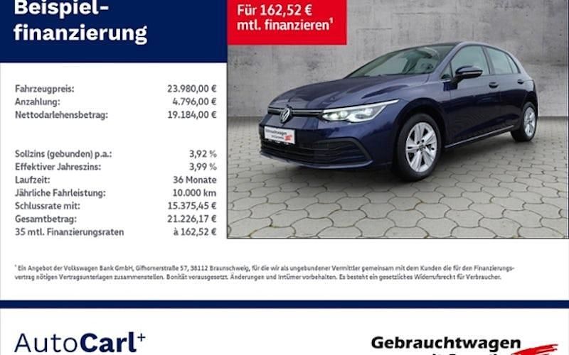 Blau Gebraucht 2022 VW Golf Life Limousine | 23.980 € (Fairer Preis) - Bild 1/4
