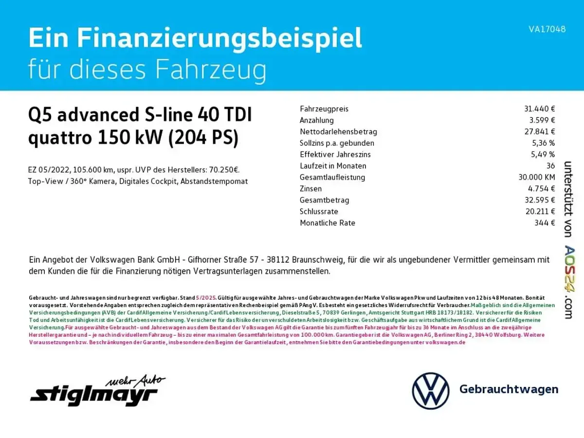 Gebraucht Audi Q5 Advanced 204 PS (150 kW) 2022 Navarrablau metallic SUV