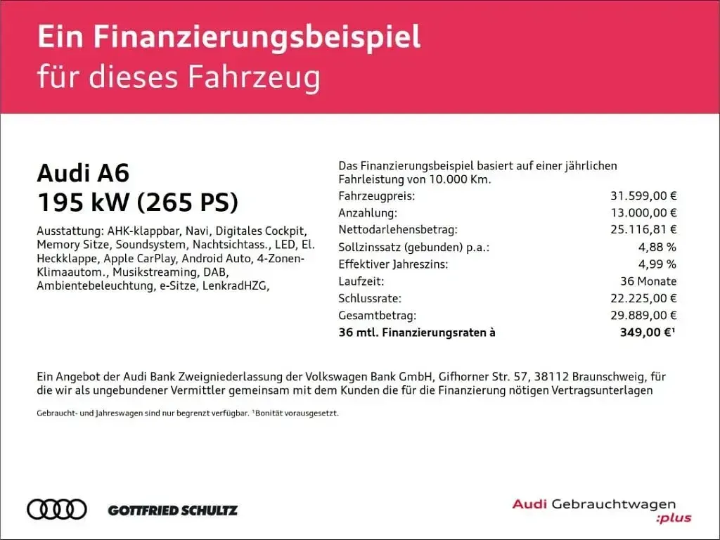 Gebraucht Audi A6 Sport 299 PS (219 kW) 2023 Weiss Kombi