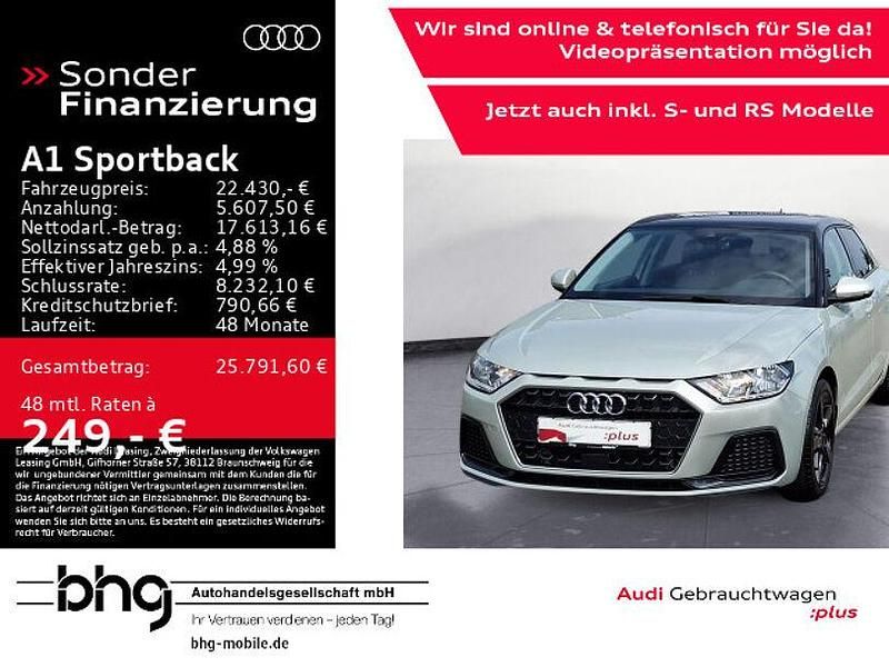Tausilber metallic/mythosschwa Gebraucht 2024 Audi A1 Advanced Kleinwagen | 22.430 € (Guter Preis) - Bild 1/4
