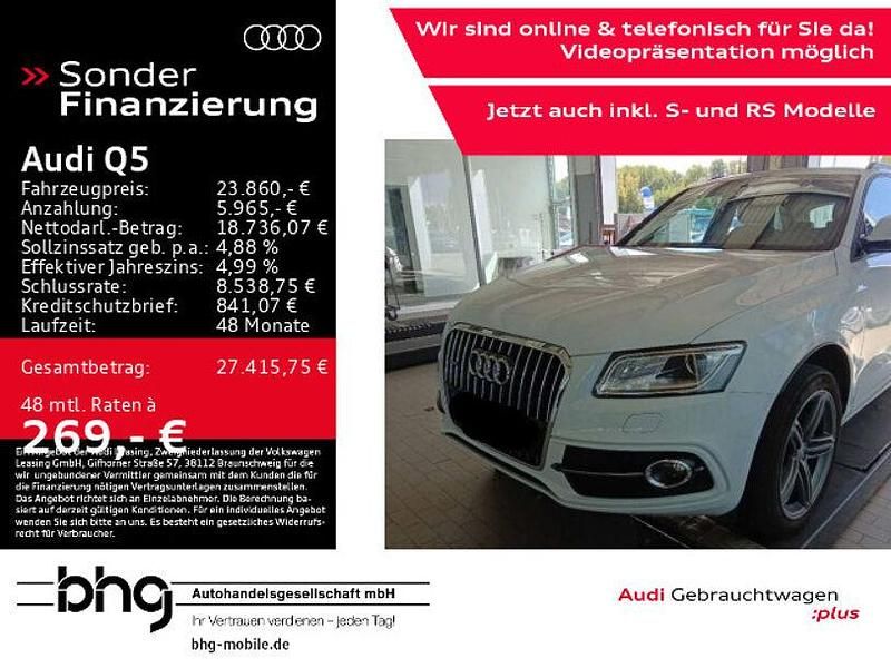 Gletscherweiß metallic Gebraucht 2016 Audi Q5 Basis SUV | 23.860 € (Etwas zu teuer) - Bild 1/4
