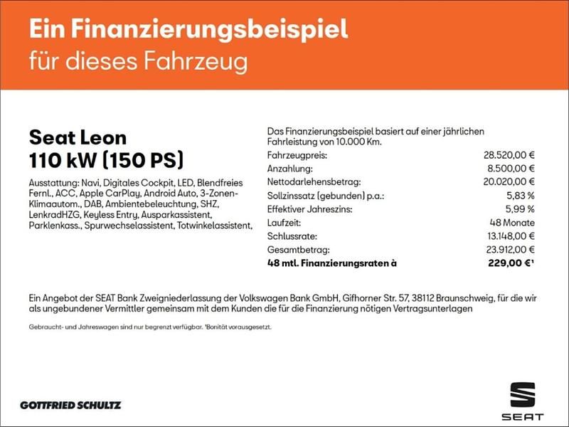 Gebraucht Seat Leon FR-Line 150 PS (110 kW) 2025 Schwarz Kombi