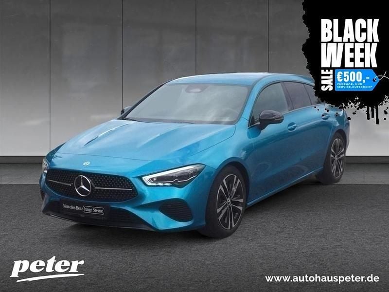 Blau Gebraucht 2024 Mercedes CLA200 Shooting Brake Progressive Kombi | 29.470 € (Superpreis) - Bild 1/4