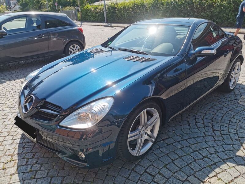 Blau Gebraucht 2007 Mercedes SLK350 Cabrio | 21.900 € - Bild 1/4