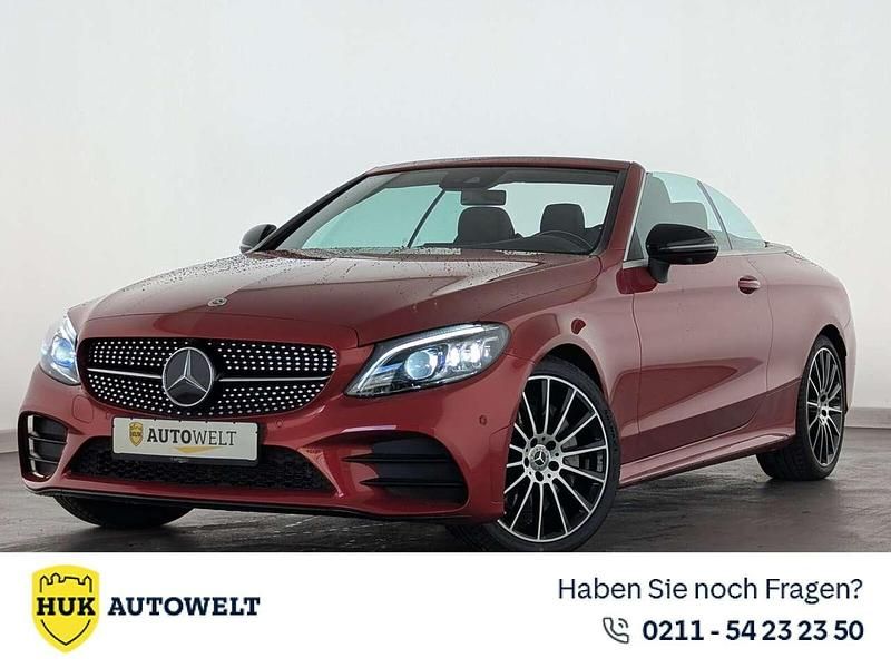 Rot Gebraucht 2022 Mercedes C300 AMG line Cabrio | 39.460 € (Superpreis) - Bild 1/3