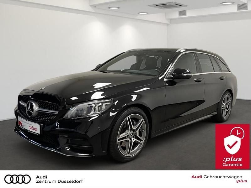 Schwarz Gebraucht 2019 Mercedes C180 AMG line Kombi | 23.490 € (Guter Preis) - Bild 1/4