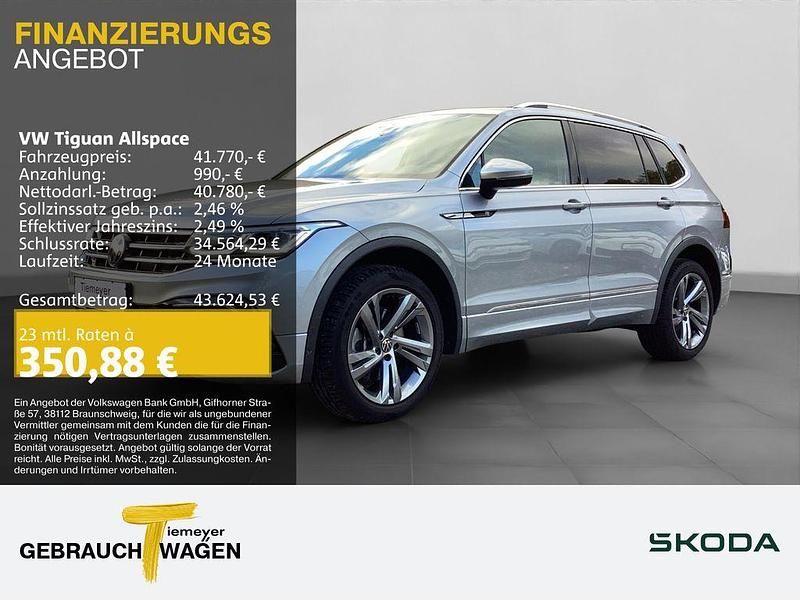 Silber Gebraucht 2024 VW Tiguan Allspace R-line SUV | 41.770 € (Etwas zu teuer) - Bild 1/4